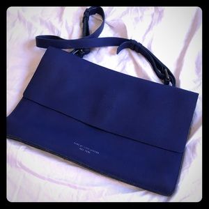 Marc Jacobs Leather Blue Briefcase Messenger Bag